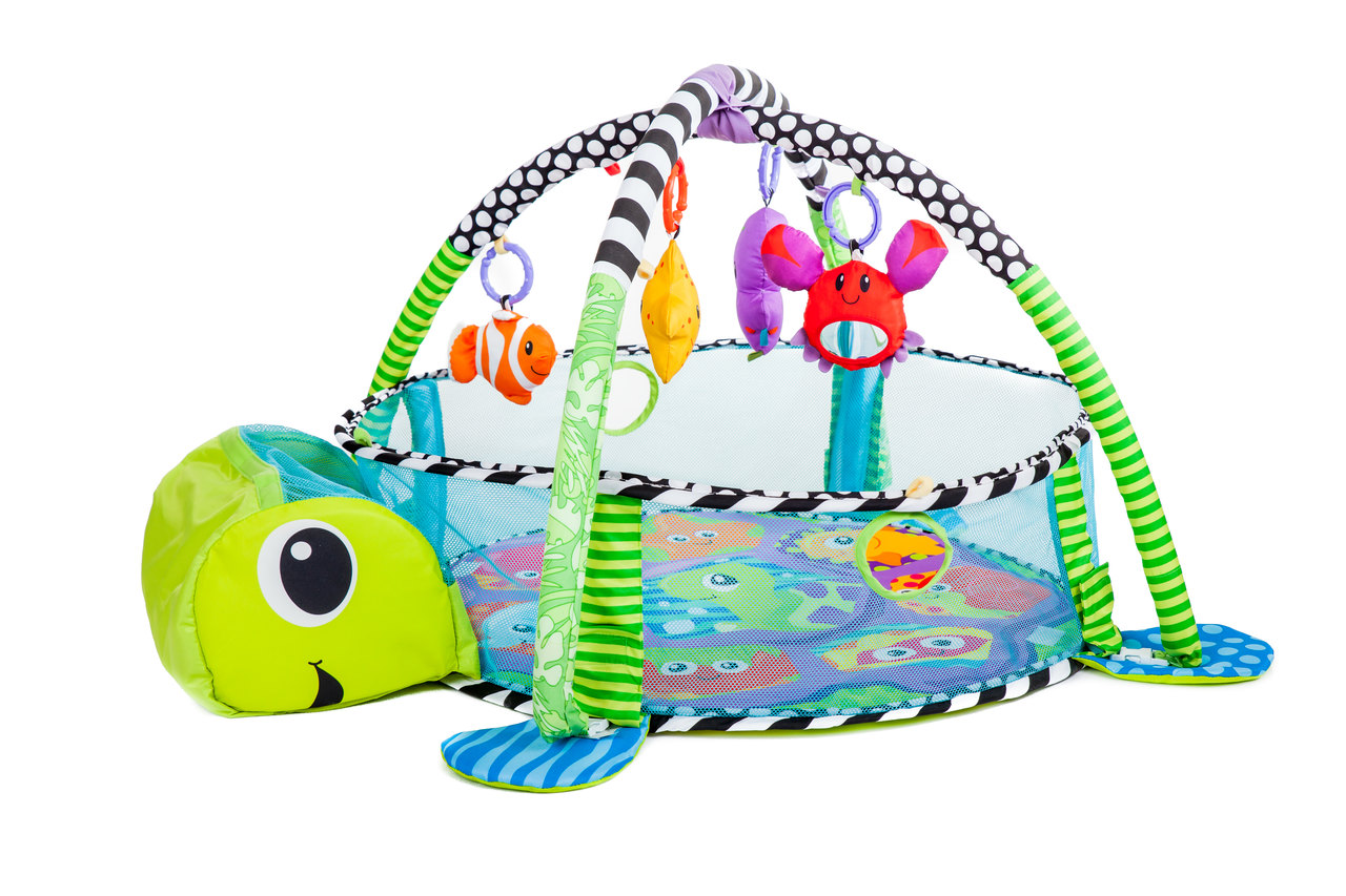 Mata Edukacyjna 3w1 Żółw Kojec Duża 0+ 30 piłeczek - obrazek 3