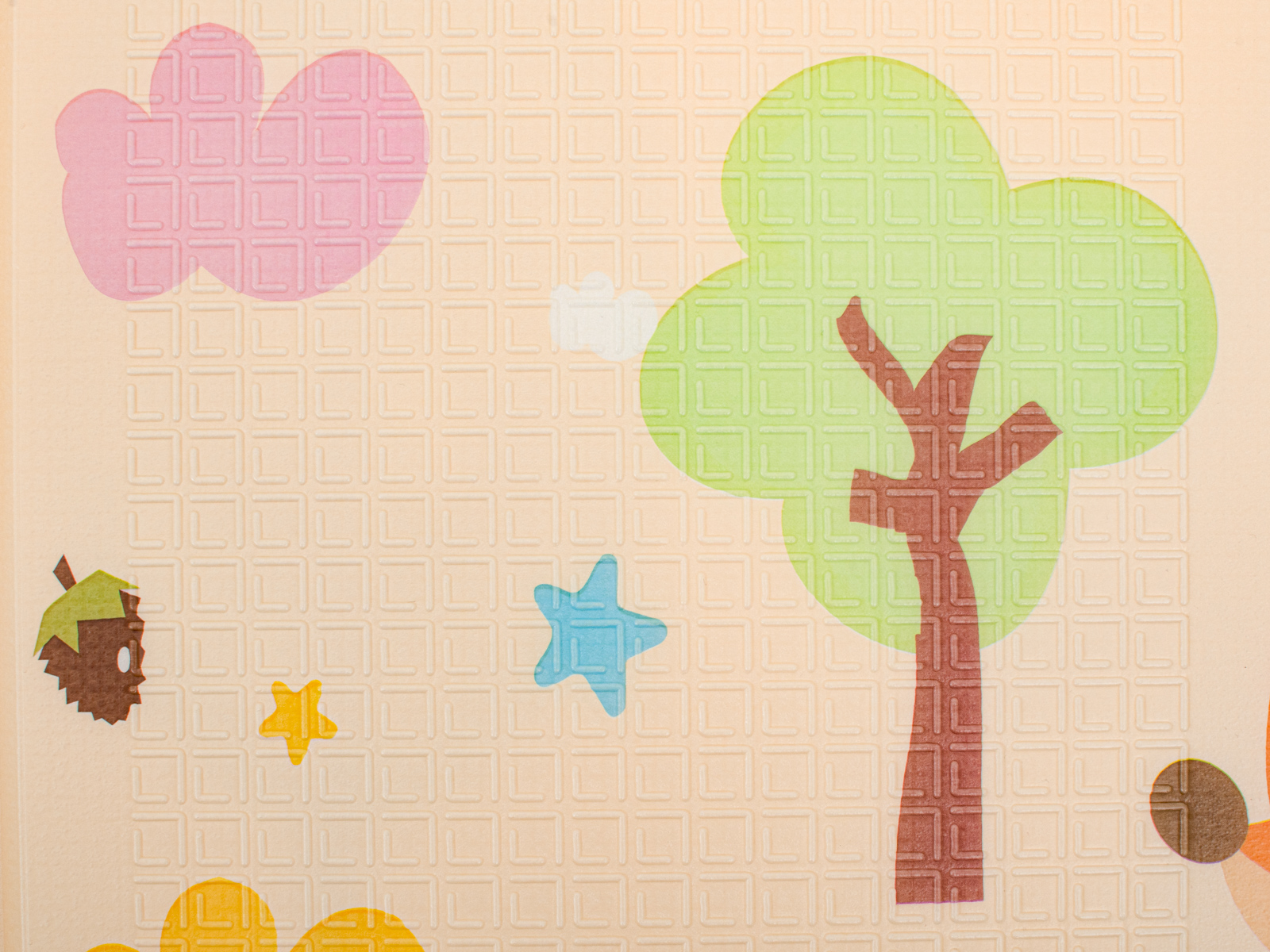 Mata Edukacyjna składana piankowa dwustronna jeż/miś 150x195cm - obrazek 5