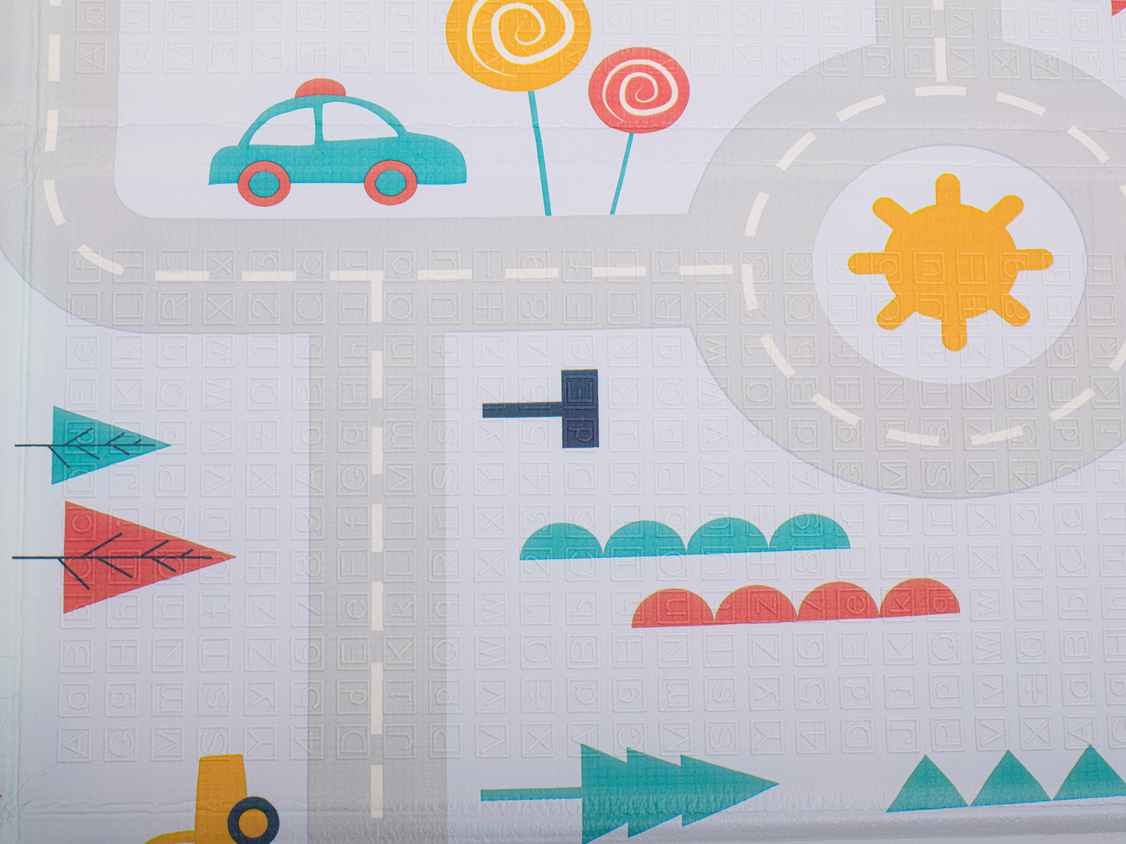 Mata edukacyjna dla dzieci ulica/las 177x158x0,8cm - obrazek 4