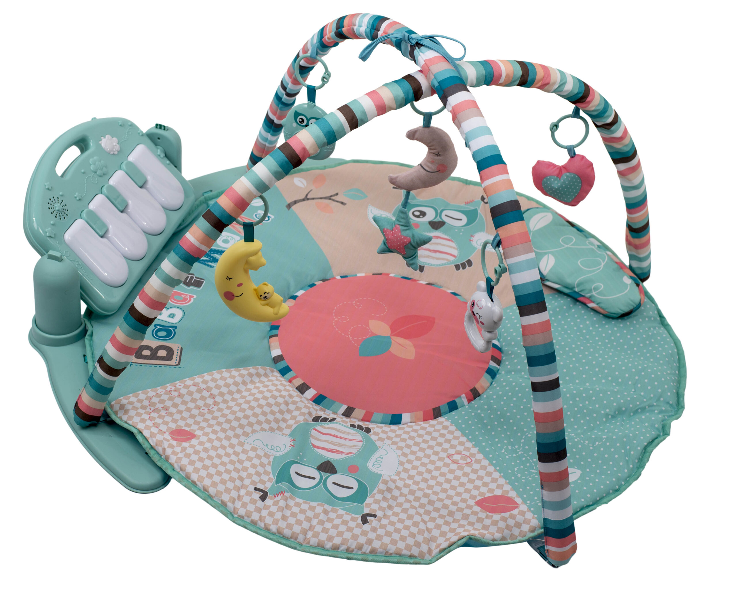 Mata Edukacyjna dla dzieci 3w1 + pianinko + zawieszki - obrazek 9