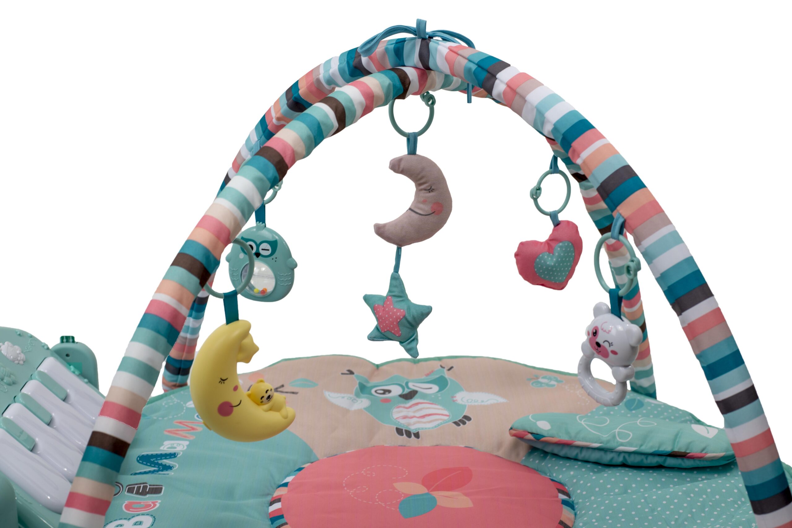 Mata Edukacyjna dla dzieci 3w1 + pianinko + zawieszki - obrazek 4